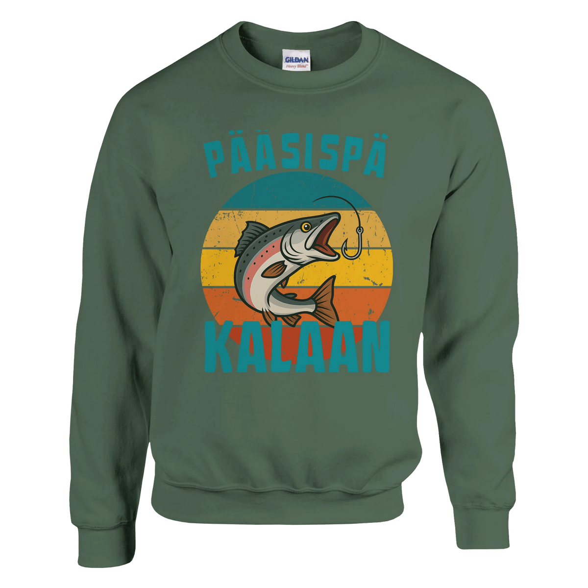 Pääsispä Kalaan | Lohi - Collegepaita - Mun Paita