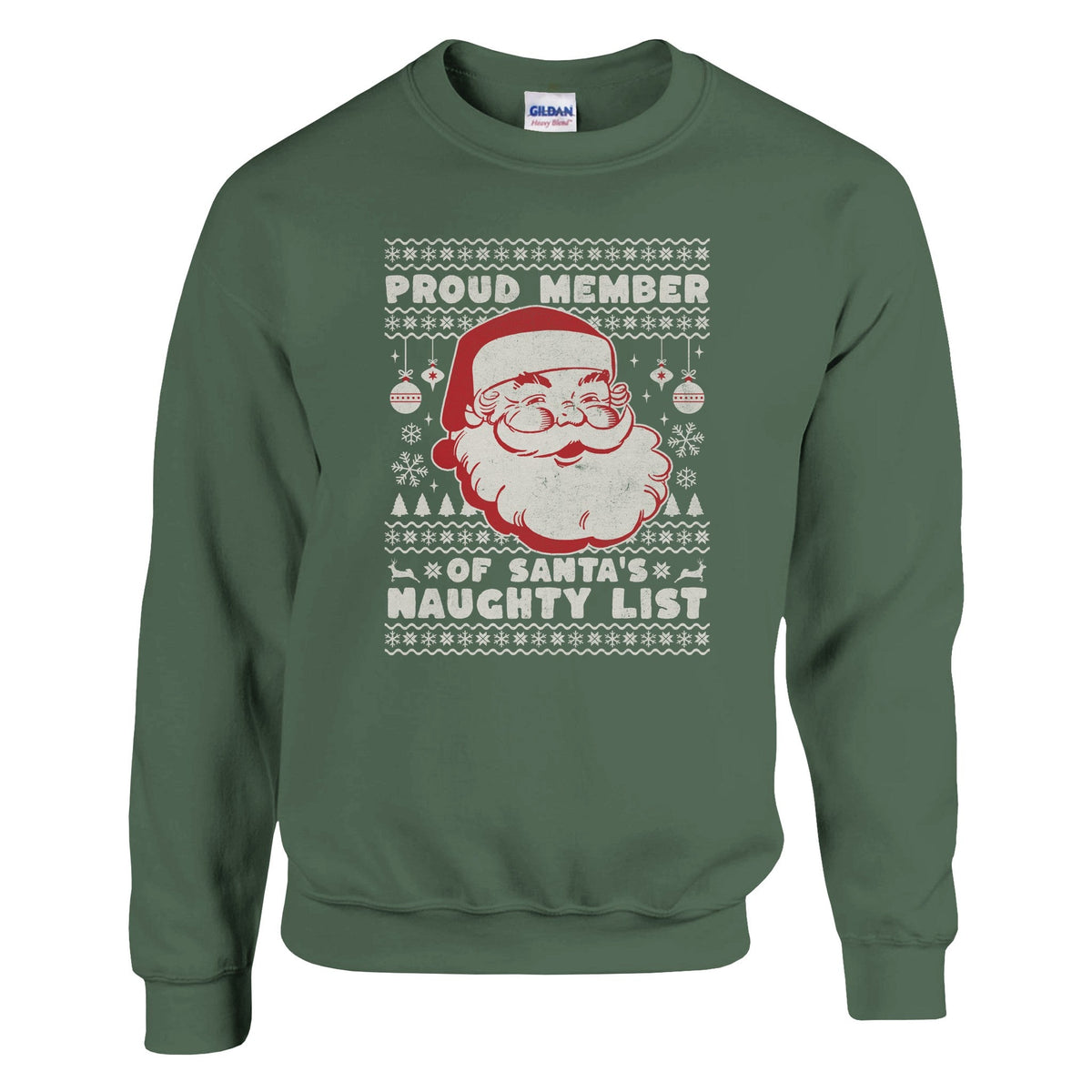 Proud Member of Santa's Naughty List - Collegepaita - Mun Paita