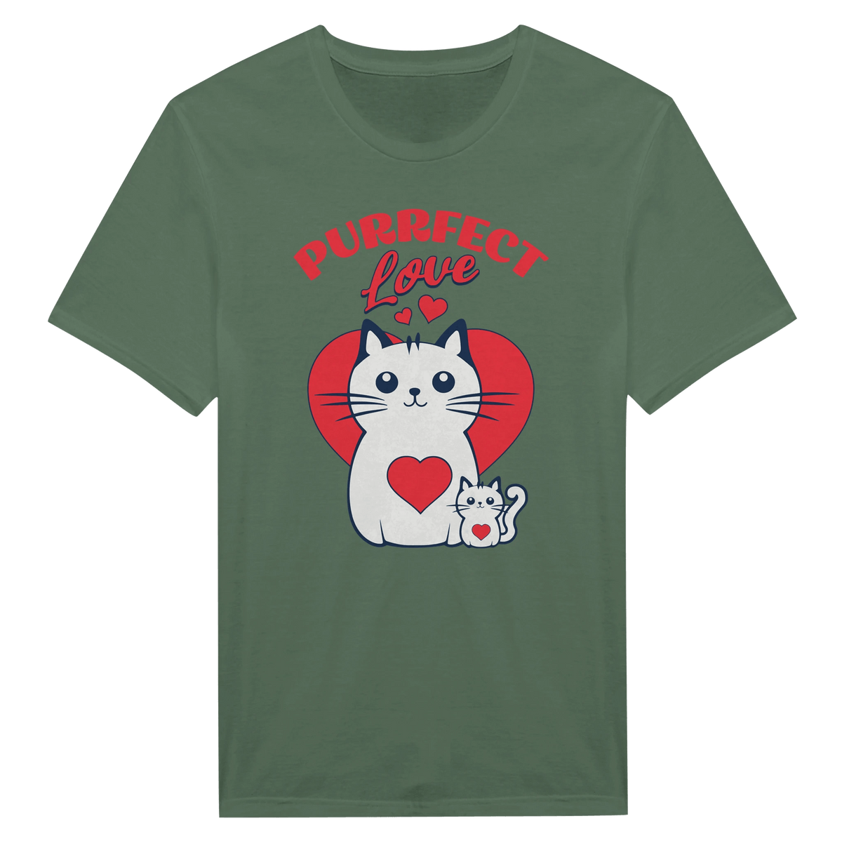 Purrfect Love Kissat - Miesten T - paita - Mun Paita