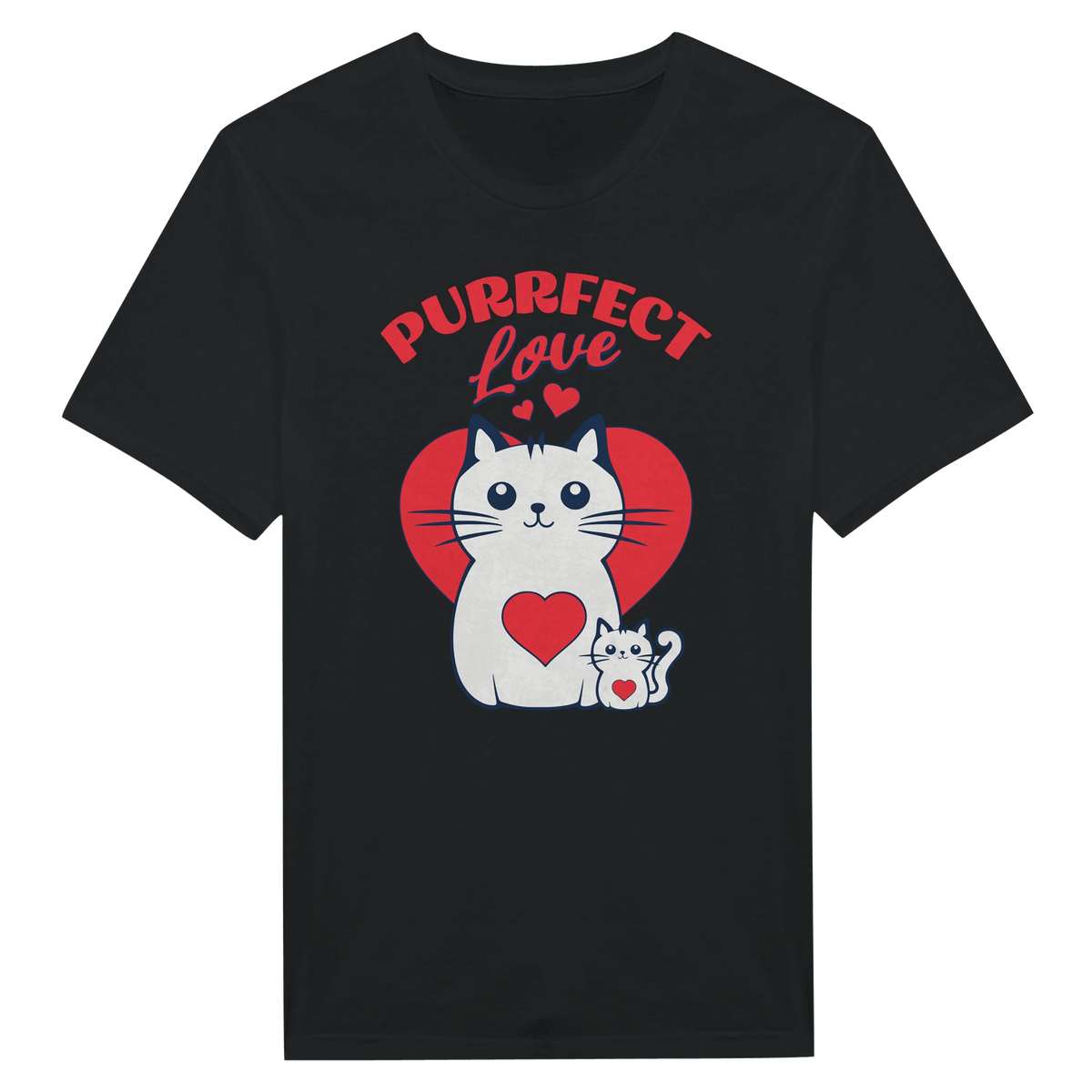 Purrfect Love Kissat - Miesten T - paita - Mun Paita