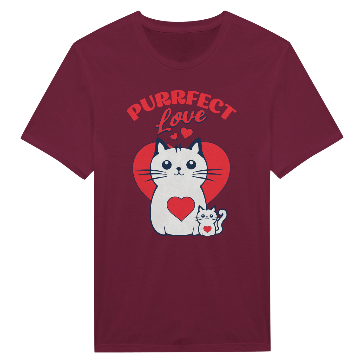 Purrfect Love Kissat - Miesten T - paita - Mun Paita