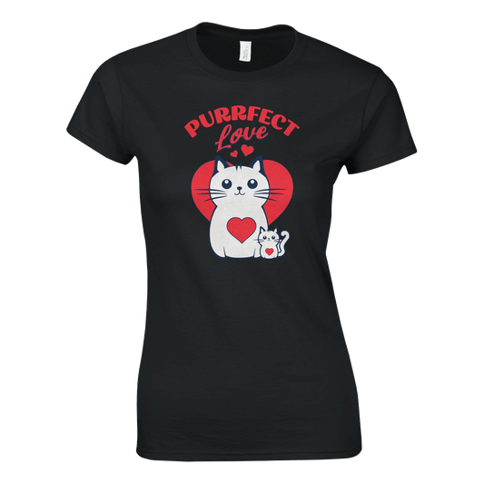 Purrfect Love Kissat - Naisten T - paita - Mun Paita