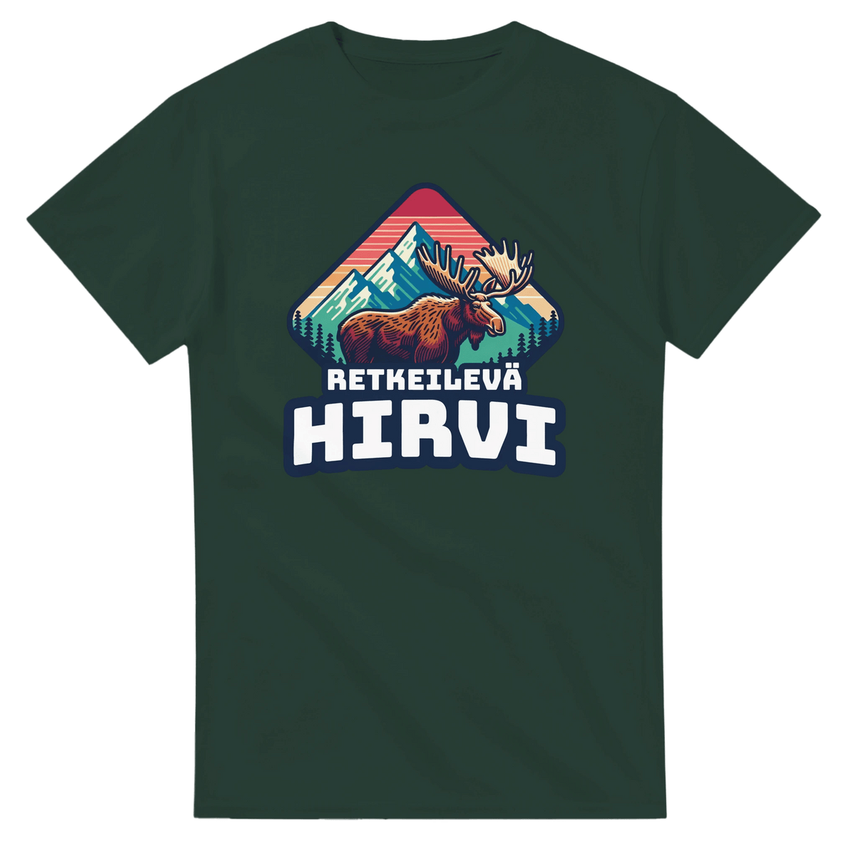 Retkeilevä Hirvi - 3XL - 5XL - Mun Paita