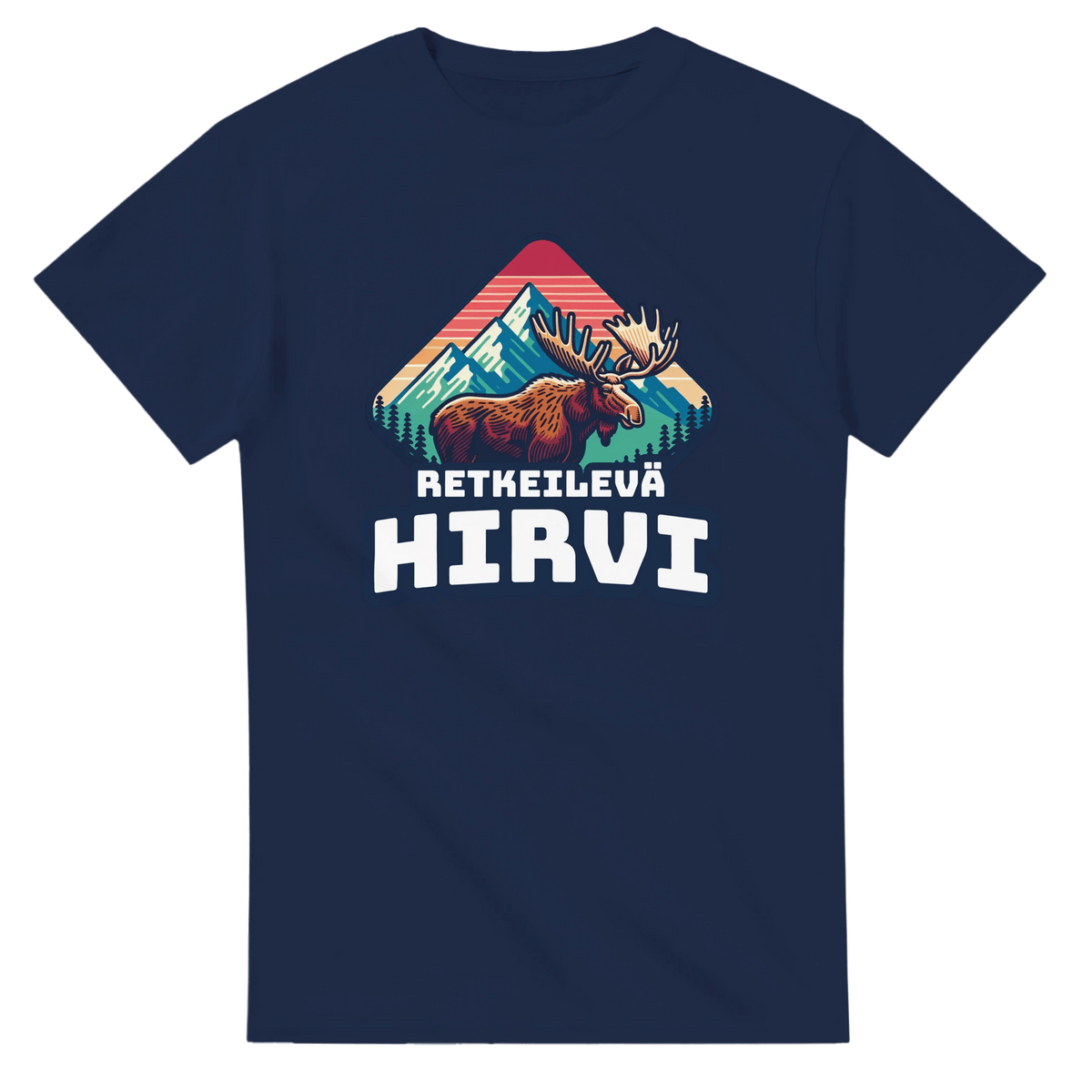 Retkeilevä Hirvi - 3XL - 5XL - Mun Paita
