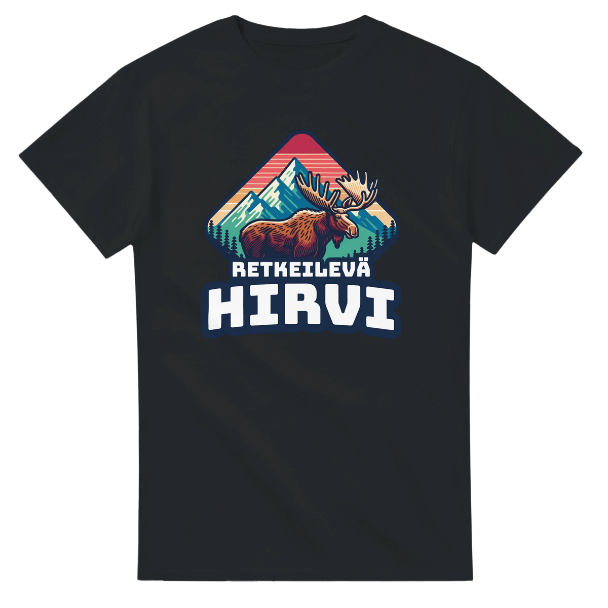 Retkeilevä Hirvi - 3XL - 5XL - Mun Paita