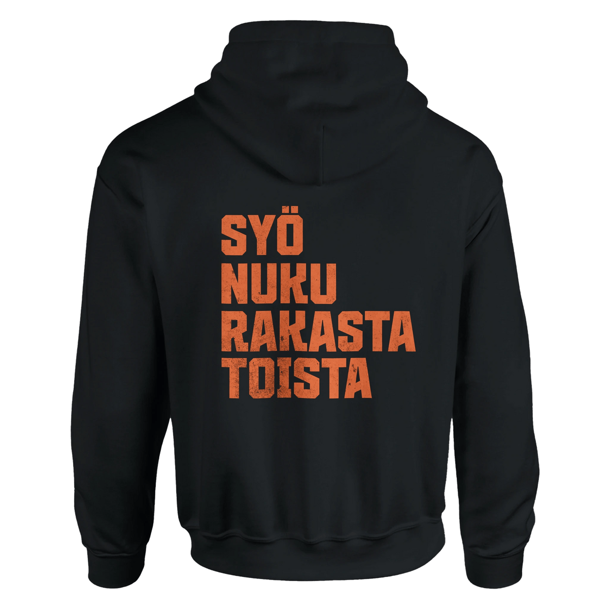 Syö, Nuku, Rakasta, Toista - Huppari (printti selässä) - Mun Paita